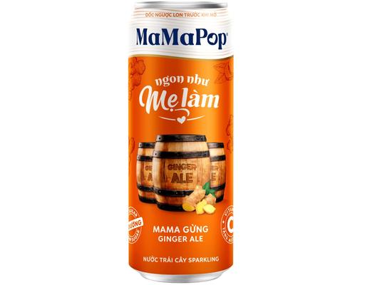 Nước Trái Cây Sparkling Vị Bia Gừng 330ml MaMaPop