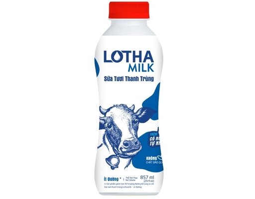 Sữa Thanh Trùng Ít Đường 857ml Lothamilk