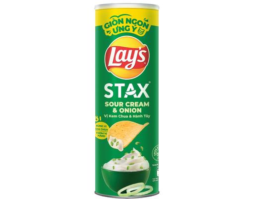 Snack Khoai Tây Vị Kem Chua Và Hành Tây 90g Lay's Stax