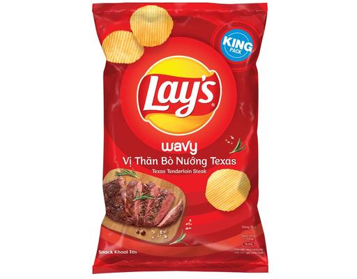Snack Khoai Tây Thăn Bò Nướng Texas 50g Lay's