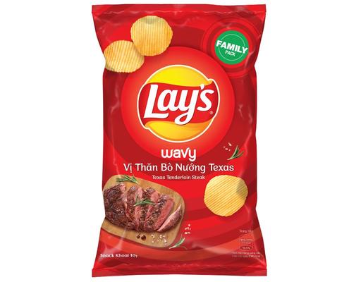 Snack Khoai Tây Wavy Vị Thăn Bò Nướng Texas 150g Lay's