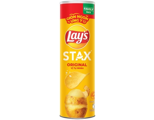 Snack Khoai Tây Miếng Stax Vị Tự Nhiên 145g Lay's Stax