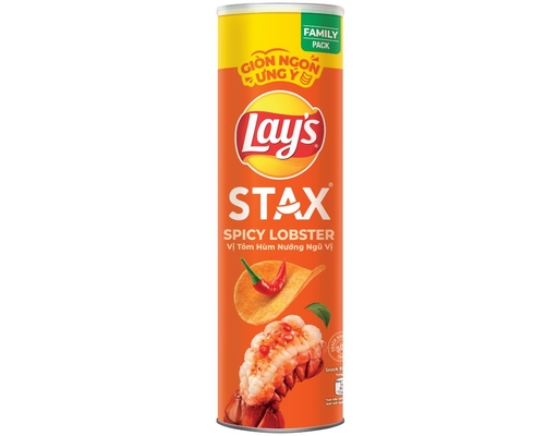Snack Khoai Tây Miếng Stax Vị Tôm Hùm Nướng 145g Lay's Stax