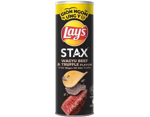 Bánh Snack Khoai Tây Miếng Vị Bò Wagyu Xốt Nấm Trufle 90g Lay's Stax
