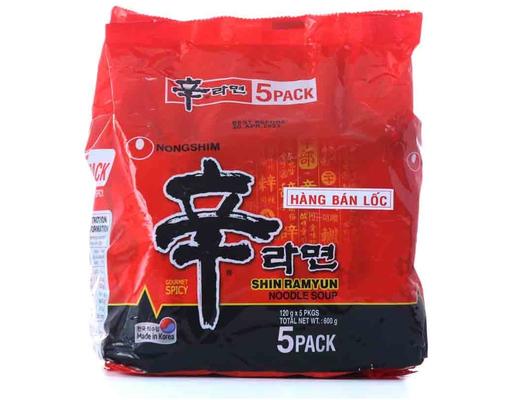 Lốc 5 Gói Mì Cay Shin Ramyun Nongshim Hàn Quốc 120G Nongshim
