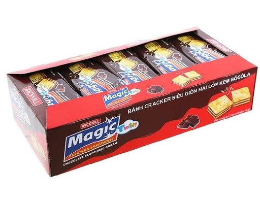 Bánh Cracker Siêu Giòn Hai Lớp Kem Socola 300g Magic