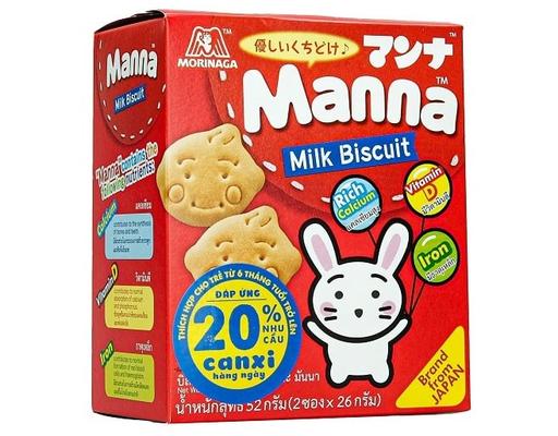 Bánh Quy Sữa Manna Milk Biscuit 52g Morinaga