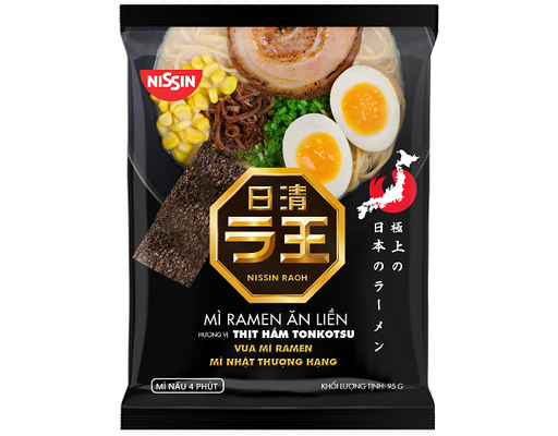 Mì Ramen Raoh Nissin Vị Thịt Hầm Tonkotsu Gói 90G Nissin