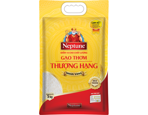 Gạo Thơm Thượng Hạng Nhãn Vàng 5kg Neptune