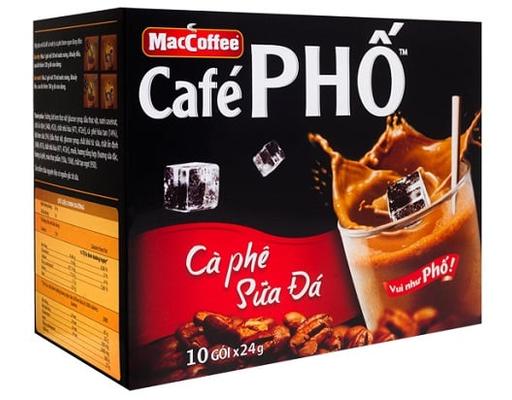 Cà Phê Sữa Đá Cà Phê Phố 10 x 24g Maccoffee