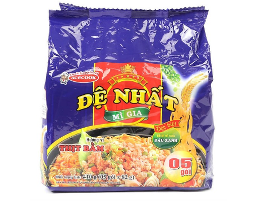 Lốc 5 Gói Mì Đệ Nhất Thịt Bằm Acecook 82G ACECOOK