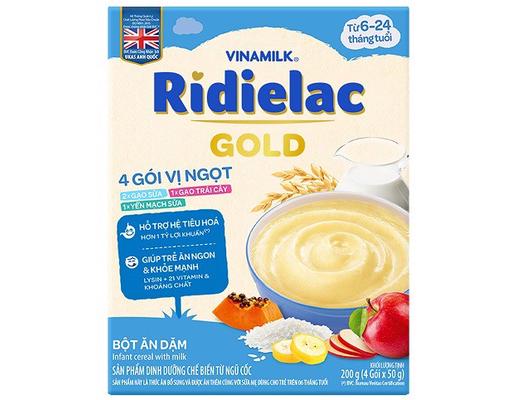 Bột Ăn Dặm 4 Vị Ngọt - 4 Gói x 50g (200g) Ridielac Gold