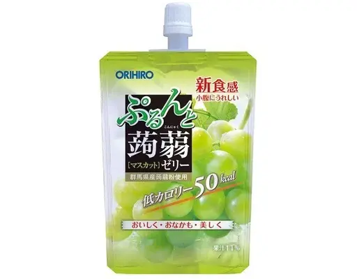 Thạch Vị Nho Xanh Dạng Túi Đứng 130g Orihiro