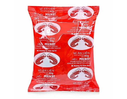 Mì Miliket Tôm Đỏ Sa Tế Gói 80G Miliket