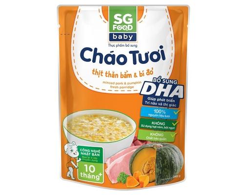 Cháo Tươi Baby Thịt Thăn Bằm Bí Đỏ 240g Sài Gòn Food