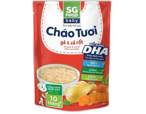 Cháo Tươi Baby Gà Cà Rốt 240g Sài Gòn Food
