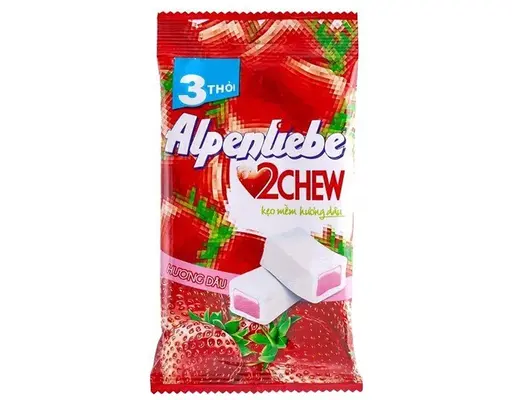 Kẹo Mềm 2Chew Hương Dâu - 3 x 24.5g Alpenliebe