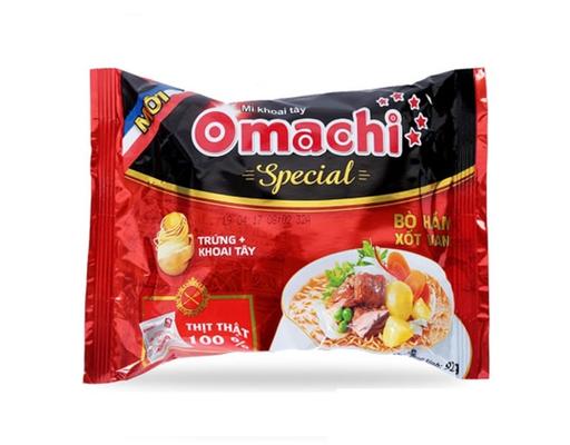 Mì Omachi Special Vị Bò Xốt Vang Gói 92G Omachi