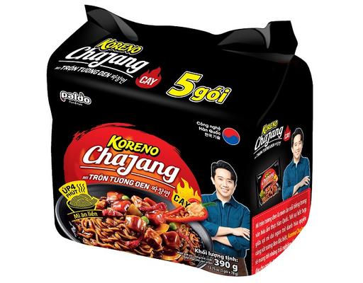 Lốc 5 Gói Mì Tương Đen Koreno Chajang Vị Cay Gói 78G Koreno