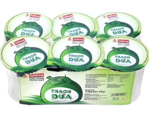 Lốc 6 Thạch Dừa 6 x 190g Ánh Hồng