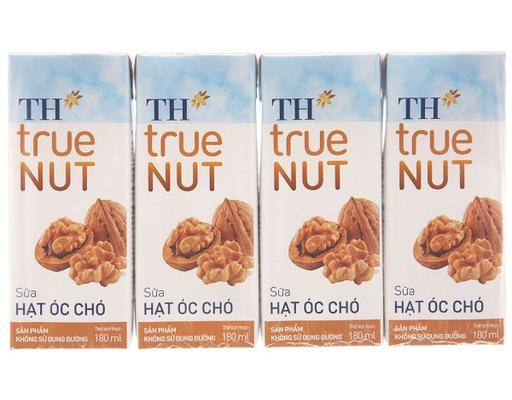 Lốc 4 Hộp Sữa Hạt Óc Chó Th True Nut 180ml TH True Nut