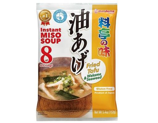 Súp Miso Rong Biển Đậu Hủ Chiên 70g Marukome