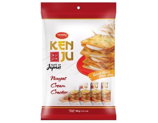 Bánh Giòn Kem Dẻo Nougat Cream Cracker 186g Kenju