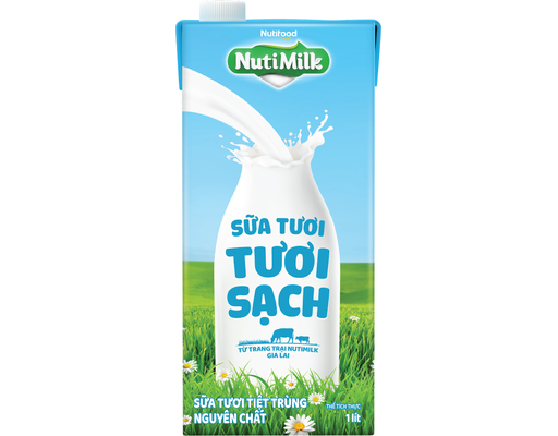 Sữa Tươi Tiệt Trùng Nutimilk Không Đường Hộp 1L Nutimilk