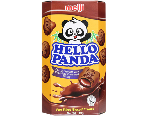Bánh Hello Panda Cacao Nhân Kem Socola 43g Meiji