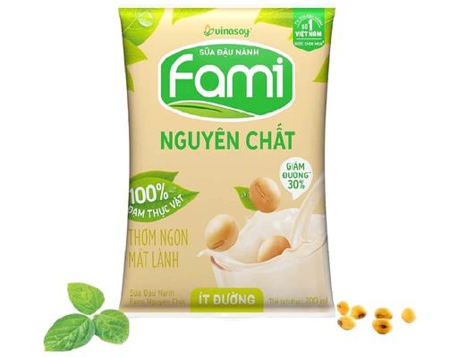 Sữa Đậu Nành Fami Nguyên Chất Ít Đường Bịch 200ml Fami