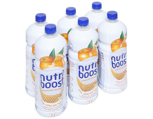 Thùng 12 Chai Sữa Trái Cây Nutriboost Hương Cam 1L Nutriboost