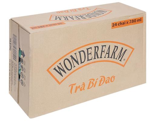 Thùng 24 Chai Trà Bí Đao Chai Pet 280ml Wonderfarm