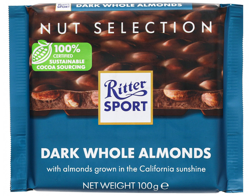 Socola Đen Nhân Hạnh Nhân Ritter 100g Ritter Sport