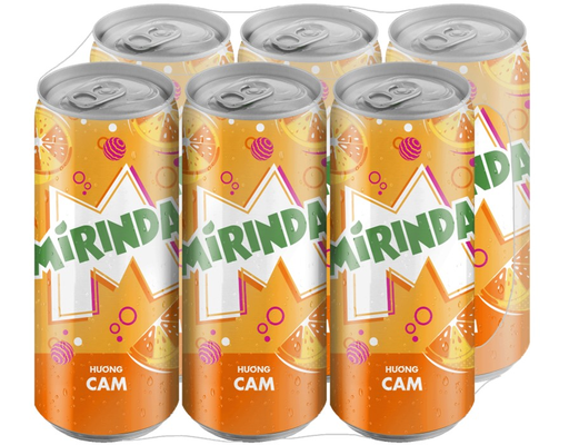 Lốc 6 Lon Nước Ngọt Hương Cam 320ml Mirinda