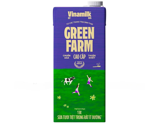 Sữa Tươi Tiệt Trùng Vinamilk Green Farm Rất Ít Đường Hộp 1L Vinamilk