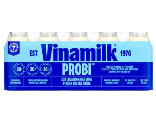 Lốc 5 Hộp Sữa Chua Uống Men Sống Probi Có Đường 65ml Vinamilk