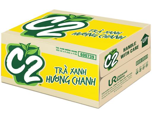 Thùng 24 Chai Trà Xanh Vị Chanh 455ml C2