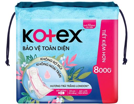 Băng Vệ Sinh Khô Thoáng Siêu Mỏng Cánh 20 Miếng Kotex