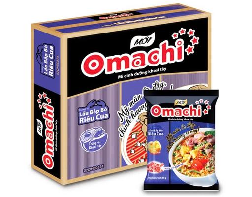 Thùng 30 Gói Mì Omachi Lẩu Bắp Bò Riêu Cua 80g - 09588448 Omachi