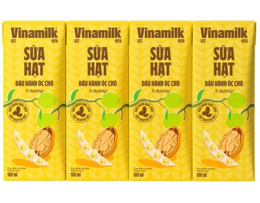 Lốc 4 Hộp Sữa Đậu Nành Óc Chó Vinamilk 180ml Vinamilk
