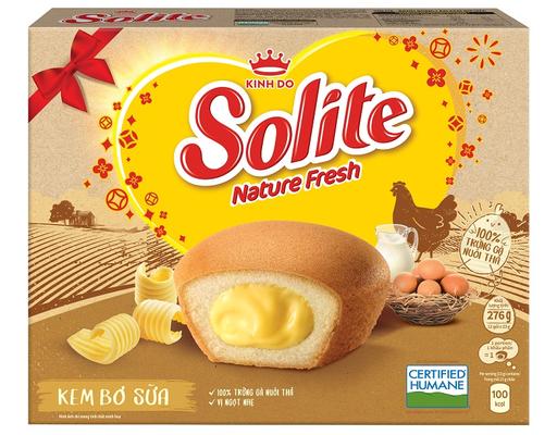 Bánh Bông Lan Kem Vị Bơ Sữa 276g Solite