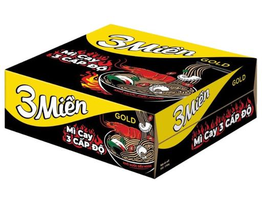 Thùng 30 Mì Cay 3 Cấp Độ Gold 75g - 09960985 3 Miền