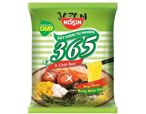 Mì Chay Nissin 365 Súp Miso Rong Biển Gói 66G Nissin