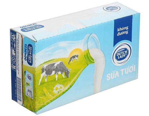 Thùng 48 Hộp Sữa Tươi Không Đường Dutch Lady Cô Gái Hà Lan 180ml Dutch Lady