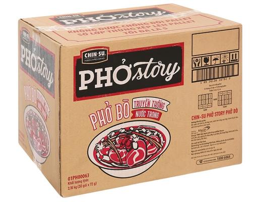 Thùng 30 Gói Phở Bò Chin-Su Story 80G Chin-Su