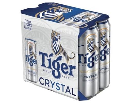 6 Lon Bia Tiger Crystal 330ml Tiger