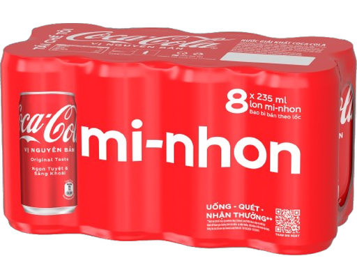 Lốc 8 Nước Giải Khát Sleek 235ml Coca Cola