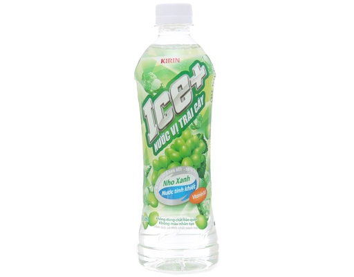 Nước Giải Khát ICE+ Vị Nho Xanh 490ml Kirin