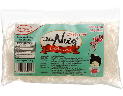 Bún Nưa Shirataki 240g Vị Nguyên