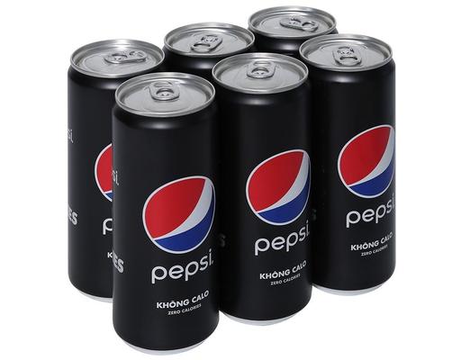 Lốc 6 Lon Zero Calo Sleek 320ml Pepsi